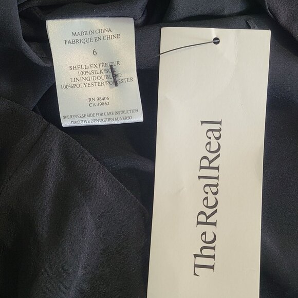 Theory Lylin Black 100% Silk Double Georgette Sleeveless Layered Mini Dress 6 - Picture 6 of 10